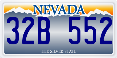 NV license plate 32B552