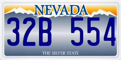 NV license plate 32B554