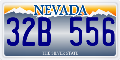 NV license plate 32B556