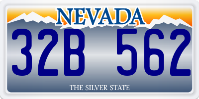 NV license plate 32B562