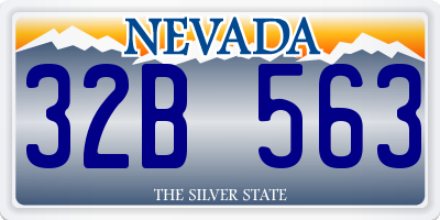 NV license plate 32B563
