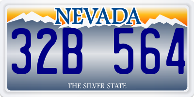 NV license plate 32B564