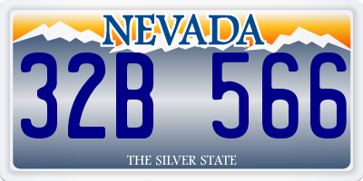NV license plate 32B566