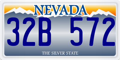 NV license plate 32B572