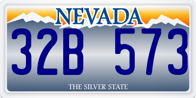 NV license plate 32B573