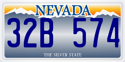 NV license plate 32B574