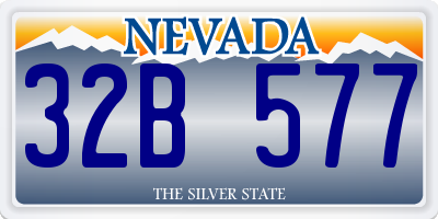NV license plate 32B577