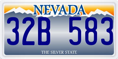 NV license plate 32B583