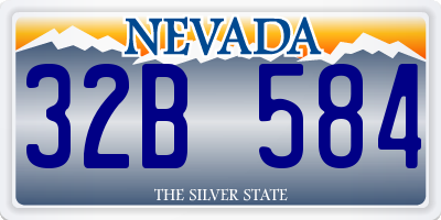 NV license plate 32B584