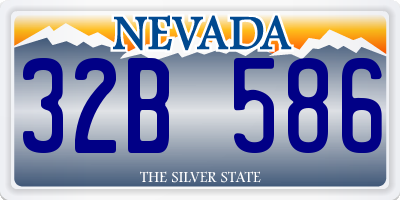 NV license plate 32B586