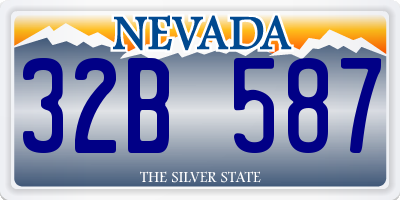 NV license plate 32B587
