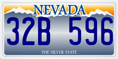 NV license plate 32B596