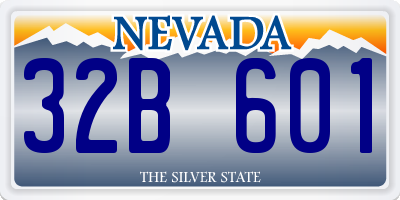 NV license plate 32B601
