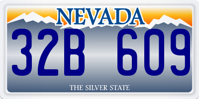 NV license plate 32B609