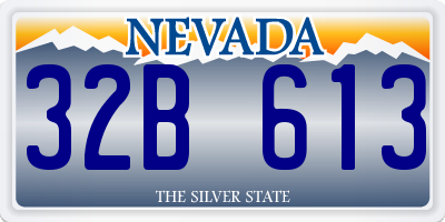 NV license plate 32B613