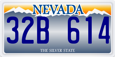 NV license plate 32B614