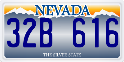 NV license plate 32B616