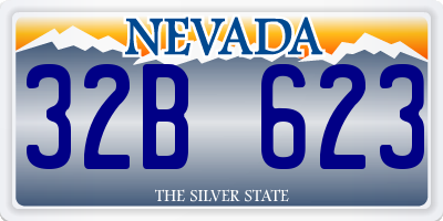 NV license plate 32B623
