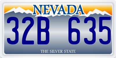 NV license plate 32B635