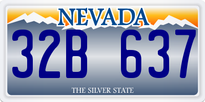 NV license plate 32B637
