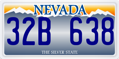 NV license plate 32B638