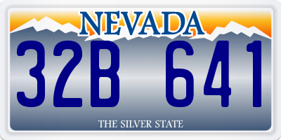 NV license plate 32B641