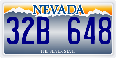 NV license plate 32B648