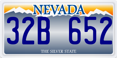 NV license plate 32B652