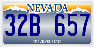 NV license plate 32B657