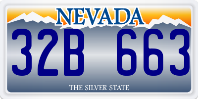 NV license plate 32B663