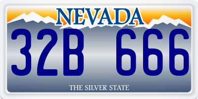 NV license plate 32B666