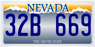 NV license plate 32B669