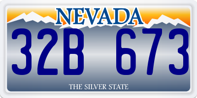 NV license plate 32B673