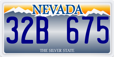 NV license plate 32B675