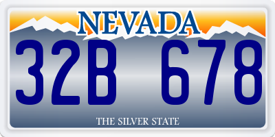 NV license plate 32B678