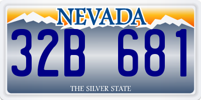 NV license plate 32B681