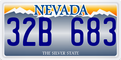 NV license plate 32B683