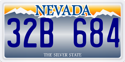 NV license plate 32B684