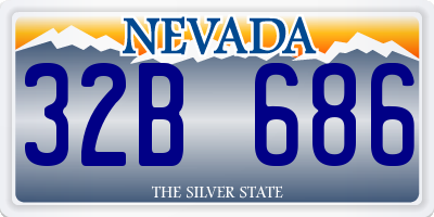 NV license plate 32B686
