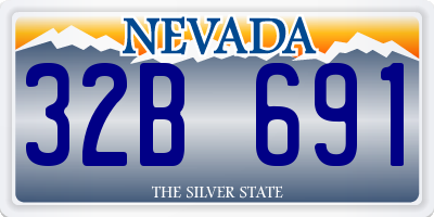 NV license plate 32B691