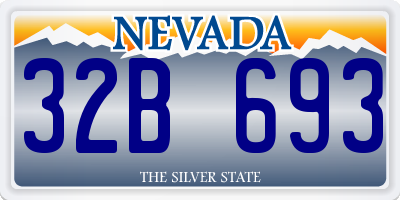 NV license plate 32B693