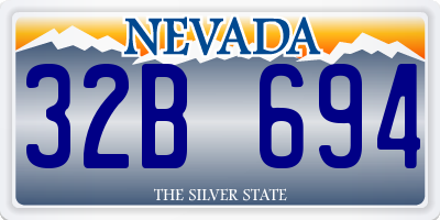 NV license plate 32B694