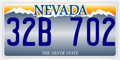NV license plate 32B702
