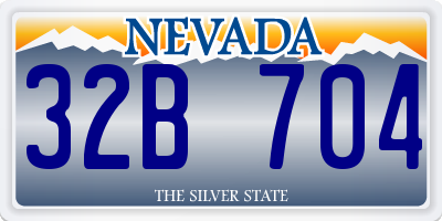 NV license plate 32B704