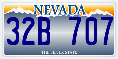 NV license plate 32B707