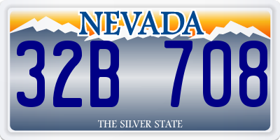 NV license plate 32B708