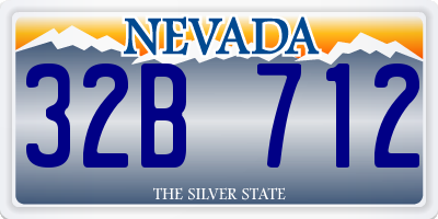NV license plate 32B712