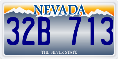 NV license plate 32B713