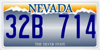 NV license plate 32B714