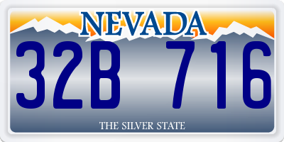 NV license plate 32B716